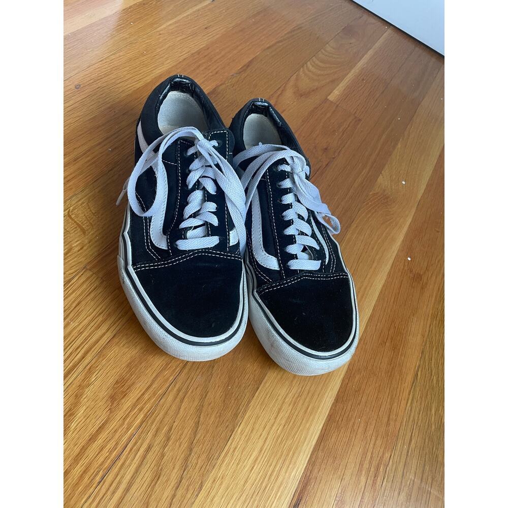 Vans black and white old skool sneakers size 6.5 women size 5 men Skate Classic - Picture 2 of 8
